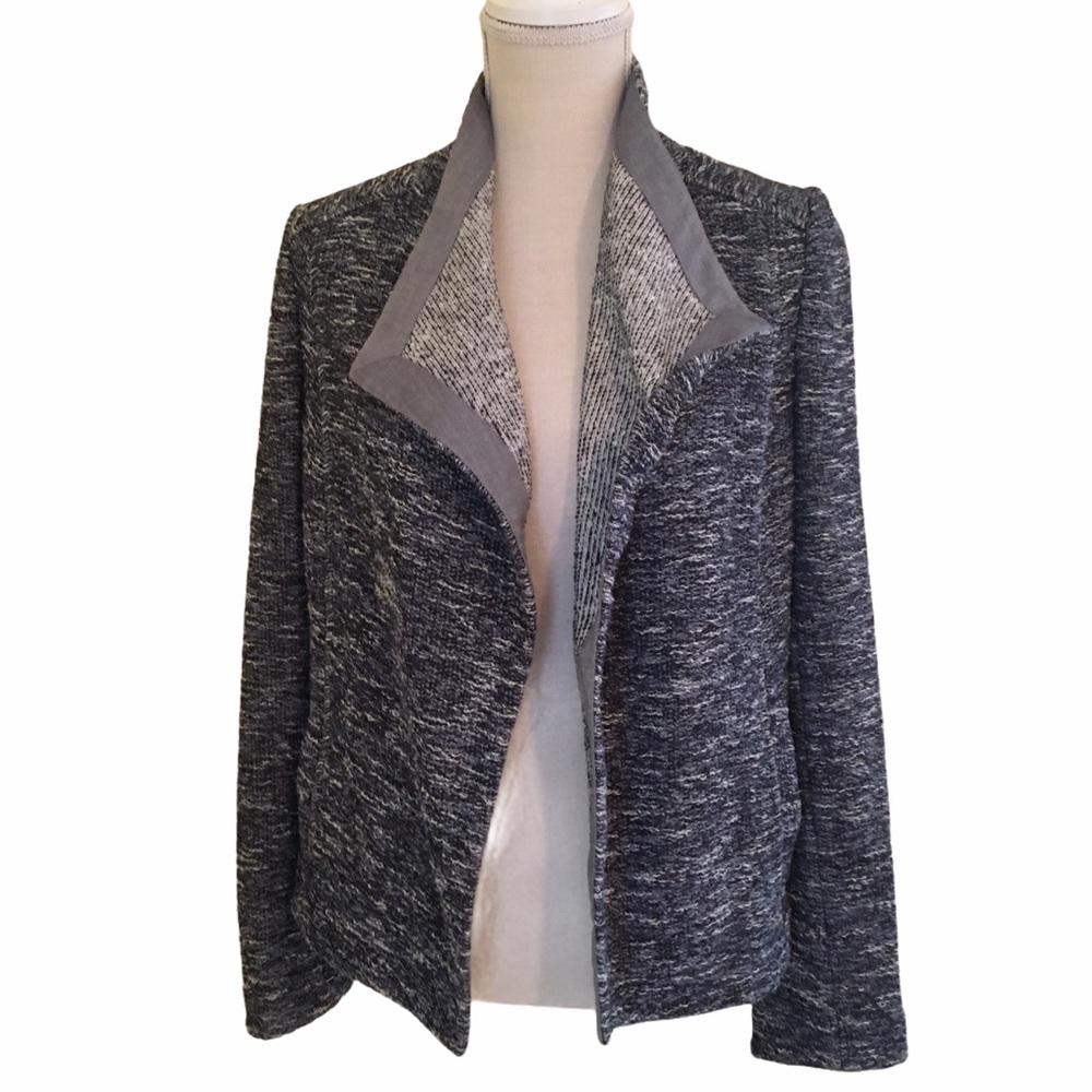 Vince Knit Draped Open Front Jacket S